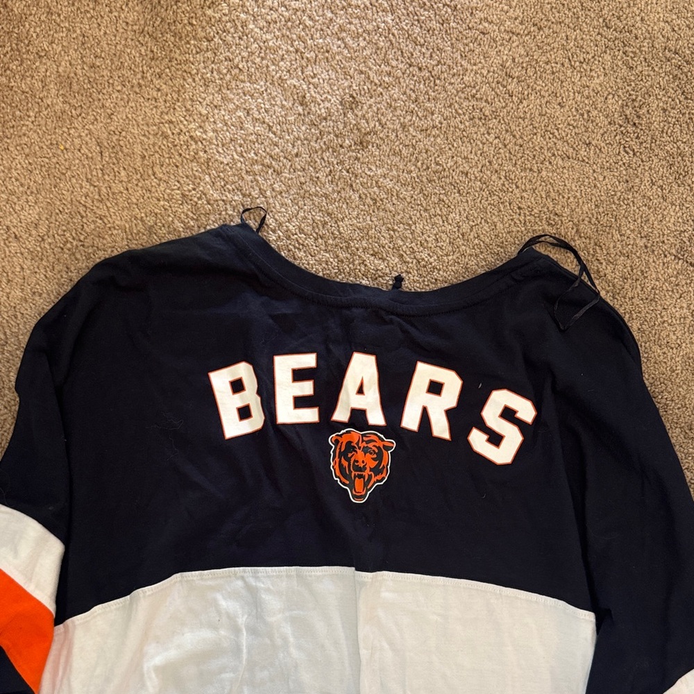 Women’s Plus Chicago Bears Long Sleeve Shirt - Navy and White 3x NWT - Picture 6 of 6